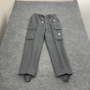 Vintage Swiss Military‎ Cargo Pants Mens 31 Grey Wool Stirrup Tactical Gorpcore